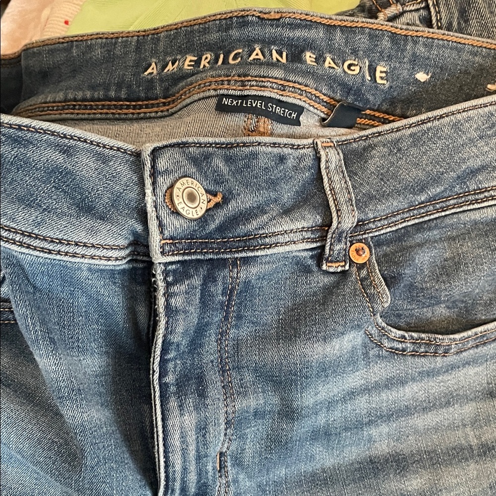 American Eagle Outfitters Light Blue  Kick Boot  Jeans